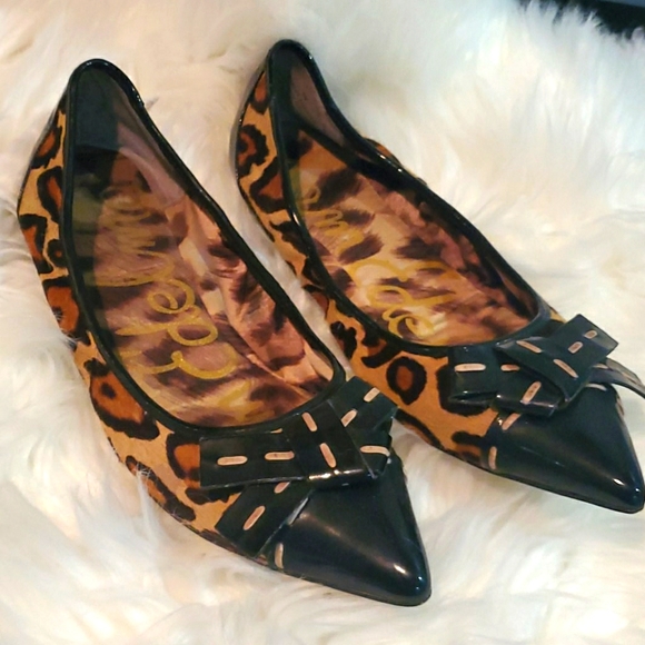 Sam eldmon  flats leopard print 7.5 - Picture 1 of 4